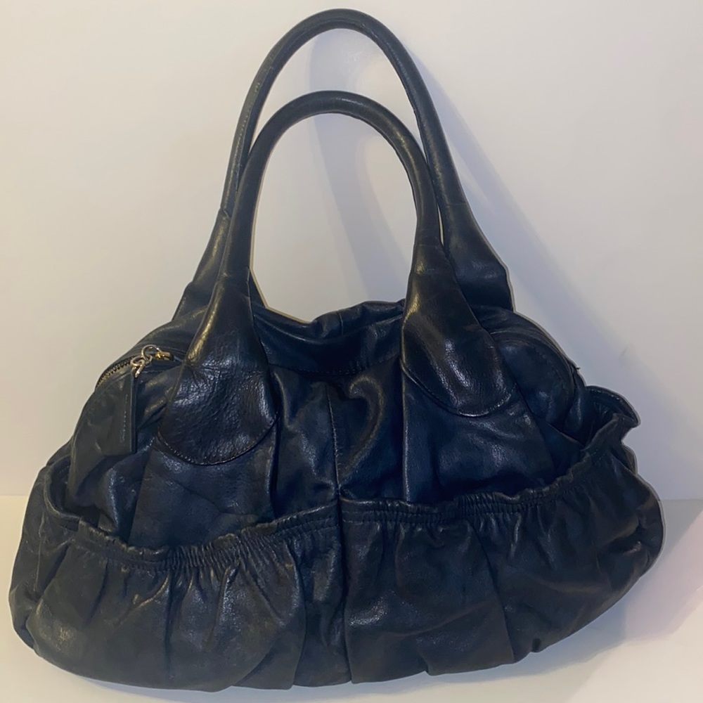 SABINA NAVY BLUE GENUINE LEATHER BAG